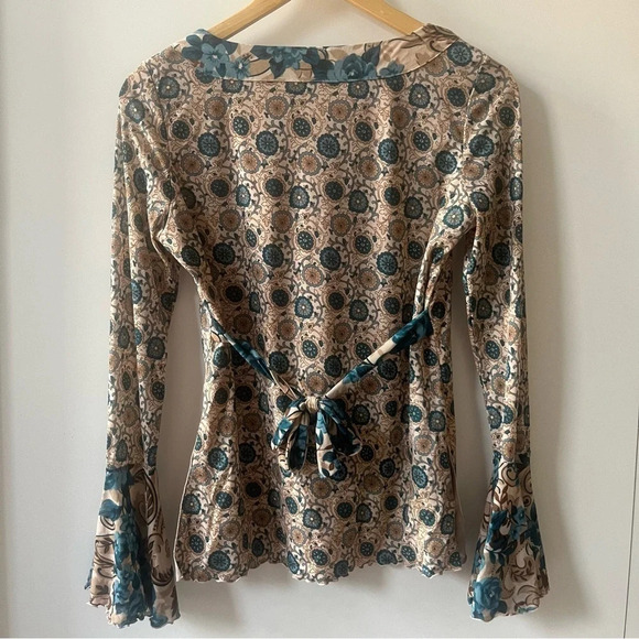 ☀️Vintage 90s Y2K Fairycore Floral Blouse Top - Picture 5 of 8